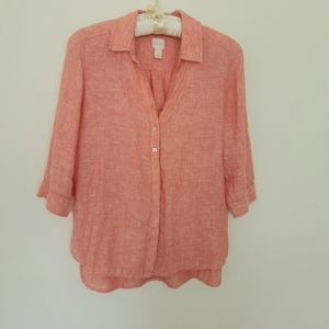 Chico's Coral Button Down Shirt